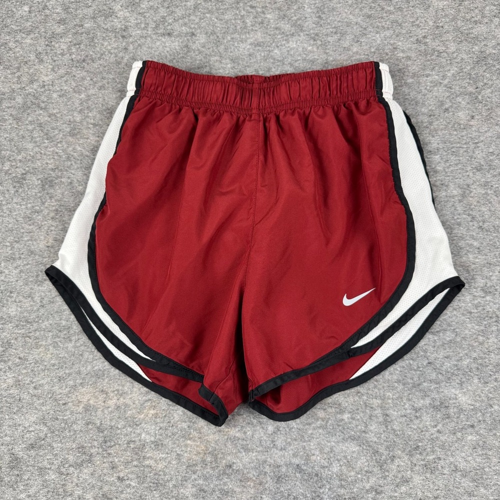 Nike Dri Fit Lined Running Tempo Shorts 3" Maroon Womens XS
